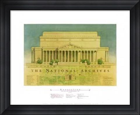 Framed National Archives, Washington Dc Print