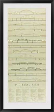 Framed Pittsburgh Bridges Print