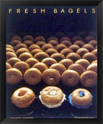 Framed Fresh Bagels Print