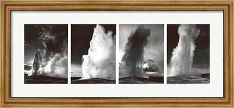 Framed Old Faithful Geyser Print