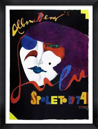 Framed Spoleto 1974 Print