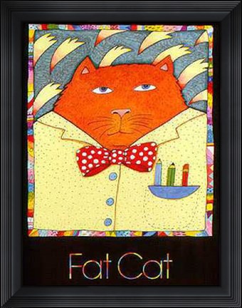 Framed Fat Cat Print