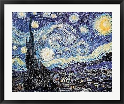 Framed Starry Night Print
