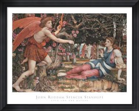 Framed Love and the Maiden Print