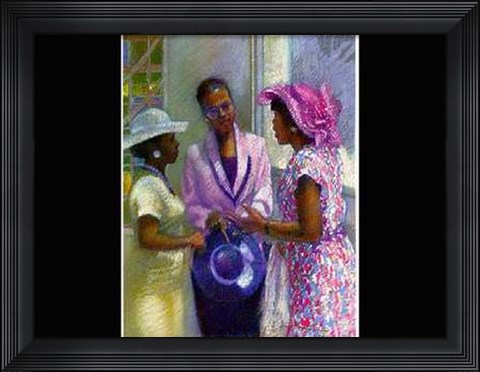 Framed Summer Hats Print