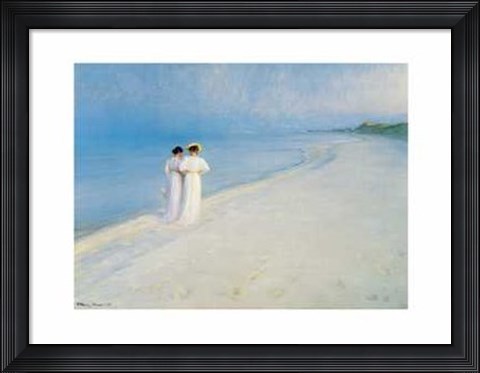 Framed Summer Afternoon on Skagen Beach Print