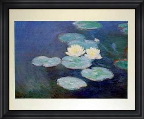 Framed Nympheas Effet Du Soir Print