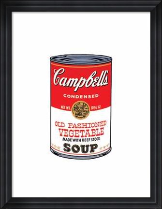 Framed Campbell&#39;s Soup (Old Fashioned Veg) Print