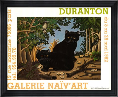 Framed Black Cats Print