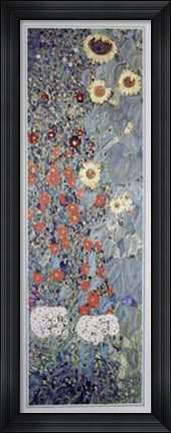 Framed Garden with Sunflowers Print