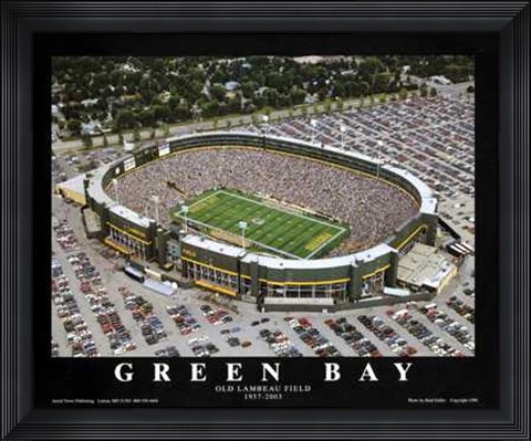 Framed Green Bay, Wisconsin - Old Lambeau Field Print