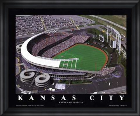Framed Kansas City - Royals At Kauffman Stadium Print