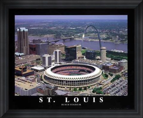 Framed St Louis, Missouri - Cardinals At Busch Print