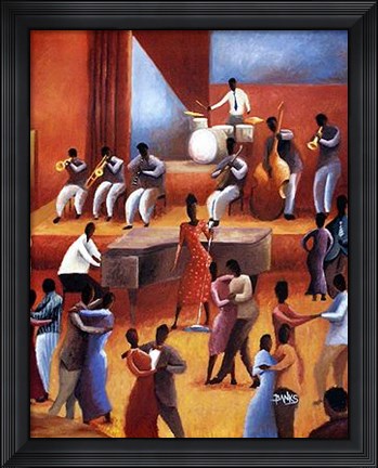 Framed Jazz Singer Print
