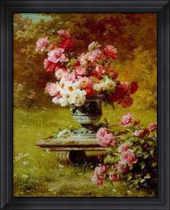 Framed Peonies in a Wild Garden Print