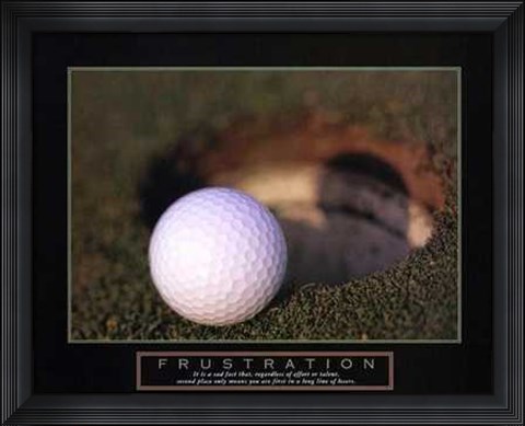 Framed Frustration - Golf Ball Print