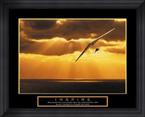Framed Inspire - Hang Glider Print