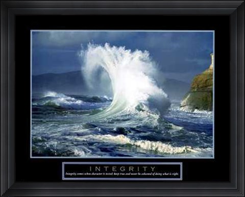 Framed Integrity - Wave Print