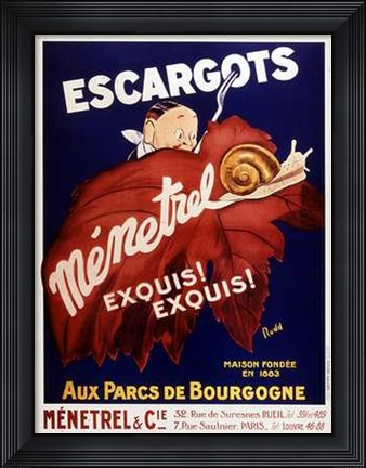 Framed Escargots Print