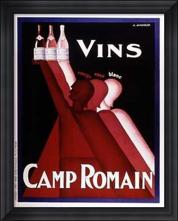 Framed Vins Camp Romain Print
