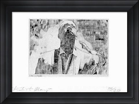 Framed John Coltrane (Etching) (Le) Print