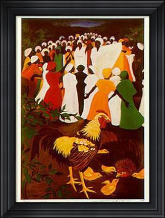Framed Chickens At Revival (Le) Print