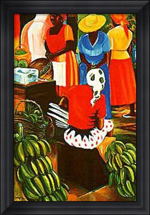 Framed Banana Vendor (Le) Print