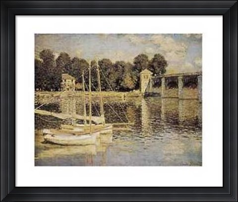 Framed Bridge At Argenteuil Print