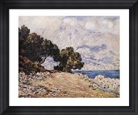 Framed Cap Martin, Near Menton Print