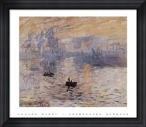 Framed Impression, Sunrise, c.1872 (blue) Print