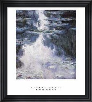 Framed Waterlilies II Print
