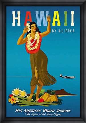 Framed Hawaii By Clipper Print