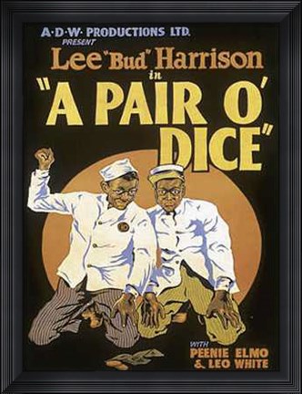 Framed Pair O&#39; Dice Print