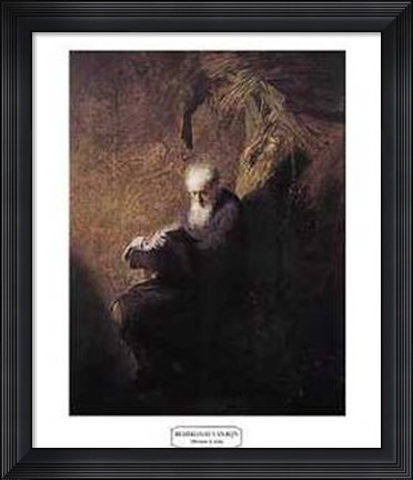 Framed Philosopher Reading Print