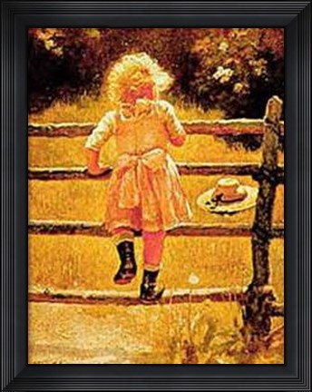 Framed Straw Hat Print