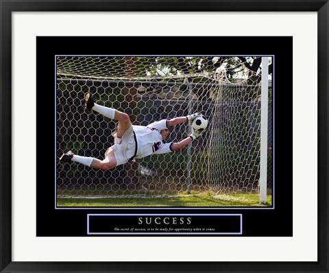 Framed Success - Soccer Print