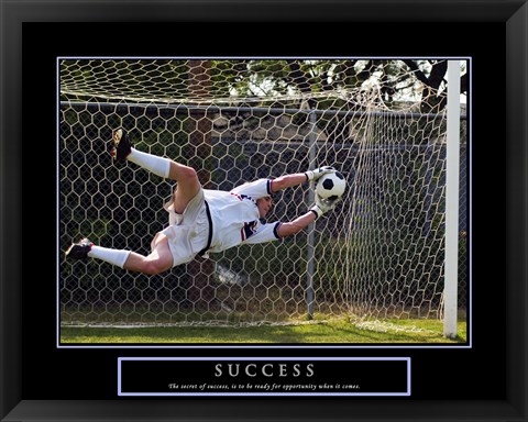 Framed Success - Soccer Print