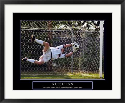 Framed Success - Soccer Print