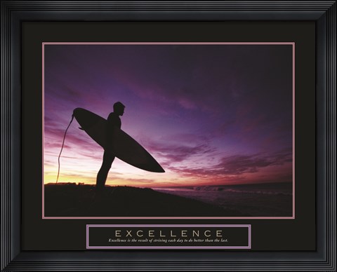 Framed Excellence - Male Surfer Print