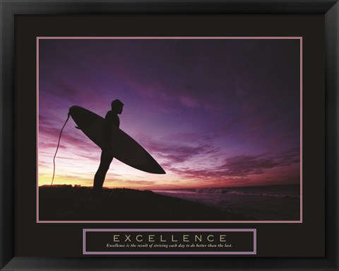 Framed Excellence - Male Surfer Print