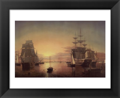 Framed Boston Harbor, about 1850-55 Print