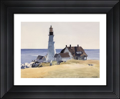 Framed Lighthouse and Buildings, Portland Head, Cape Elizabeth, Maine, 1927 Print