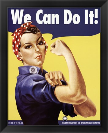 Framed We Can Do It - Rosie The Riveter Print