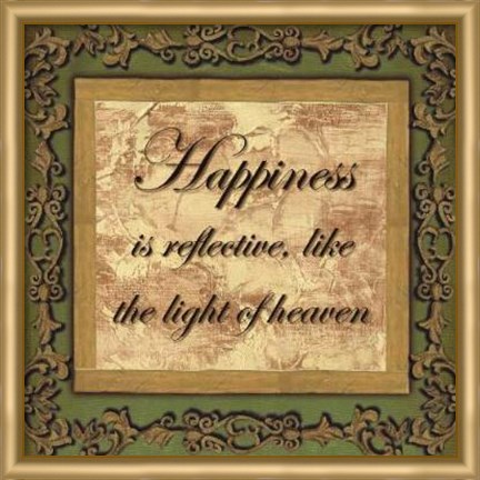 Framed Wtlb, SagegoldHappiness Print