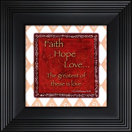 Framed Wtlb, Harlequin TanFaith Print