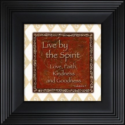 Framed Wtlb, Harlequin TanLive By The Spirit Print