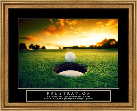 Framed Frustration - Golf Ball Print