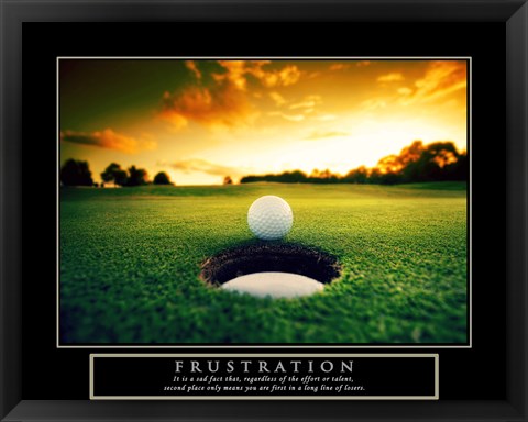 Framed Frustration - Golf Ball Print