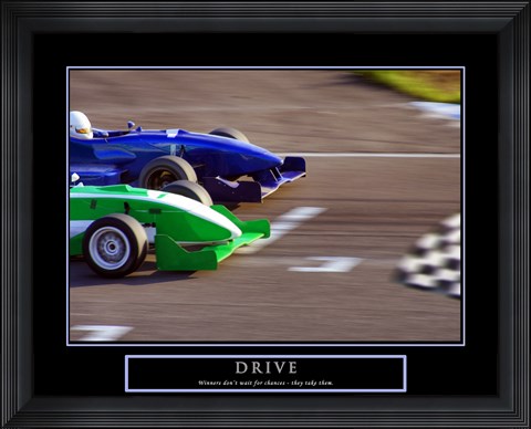 Framed Drive-Race Car Print