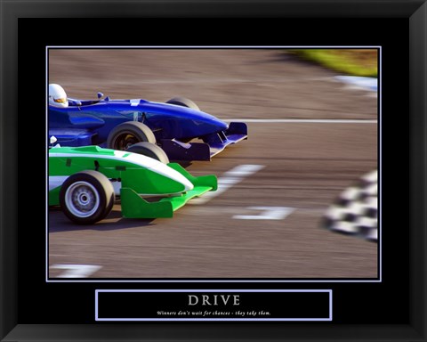 Framed Drive-Race Car Print